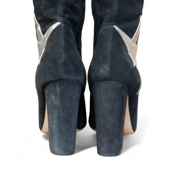 Charlotte Olympia ‘Barbara Star’ Suede Knee High Boots — Size 39 / 8.5 - Picture 10 of 14